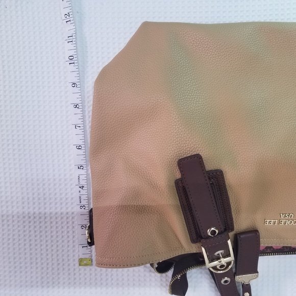 Nicole Lee Large Bag Tote Faux Bag Beige/Brown - Picture 9 of 10